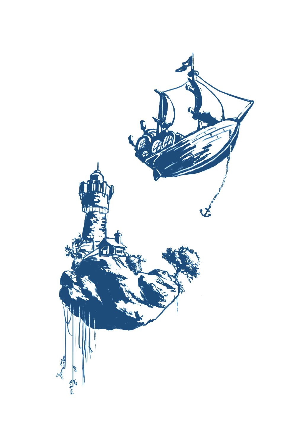 Le Mabilay à Rennes, cyanotype au format A4