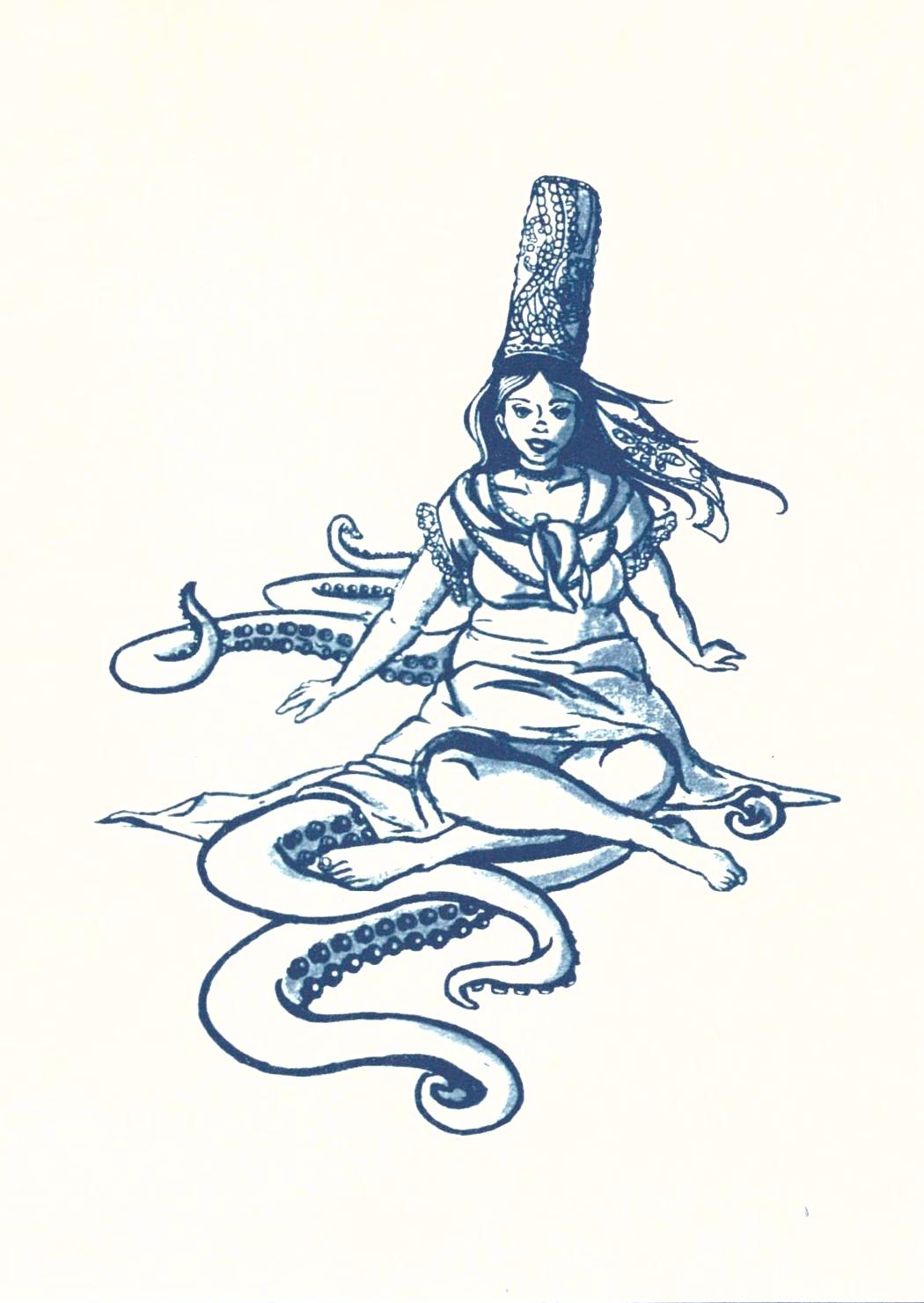 Bigoudène, cyanotype au format A4