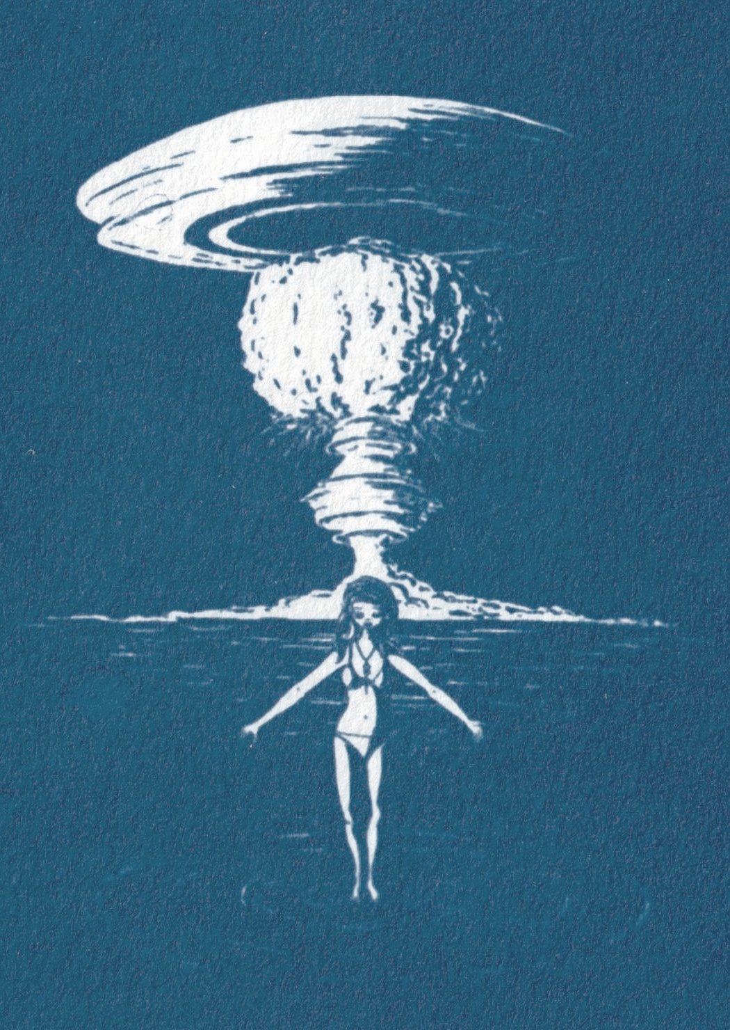 Sirène nucléaire, cyanotype au format A4